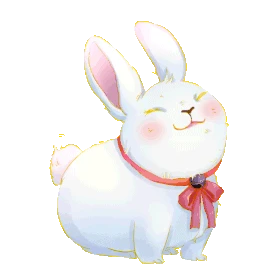 可爱动物白色玉兔兔子动物萌宠元素兔年