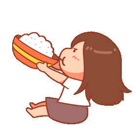 卡通女孩大胃王吃货吃饭吃东西吃货节表情包gif图素材美食图片