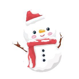 圣诞节圣诞卡通可爱小雪人落雪gif图素材图片