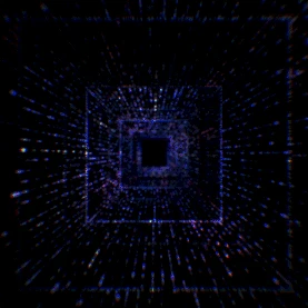 蓝紫色粒子时空穿梭隧道科技感视频背景gif图片  
