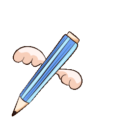 蓝色铅笔文具线条gif图素材图片