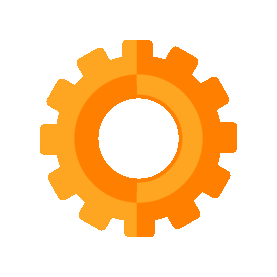 橘色黄色橙色设置UI图标转动的齿轮gif图素材图片