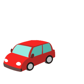 红色汽车废气污染排放小汽车gif图素材
