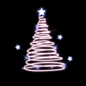 圣诞节霓虹灯圣诞树gif图素材图片
