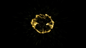 金色粒子爆炸烟雾冲击波视频背景图片