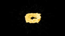 金色粒子爆炸烟雾冲击波视频背景图片