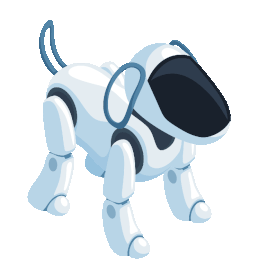 科技人工智能机器电子白色小狗gif图素材图
