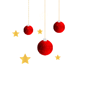 圣诞节圣诞红色装饰星星彩灯吊饰gif图素材图片