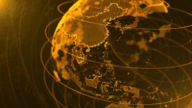 金色全球世界地球商务贸易片头视频