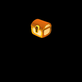 宝藏金色Q版游戏道具质感金币发光宝箱gif动图