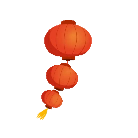 喜庆新年春节新春传统连串大红灯笼gif图素材图片