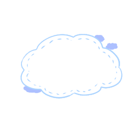 卡通蓝色云朵天气对话框文字框