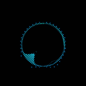 蓝色系电子科技感线条音频音乐线谱圆圈音符音轨音频gif图素材  图片