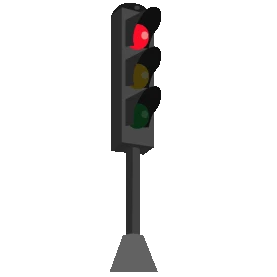 卡通红绿灯城市交通设施安全警示信号灯gif图素材
