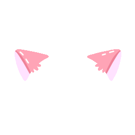 可爱猫耳朵头部装饰表情装饰应援粉色综艺贴纸动图gif