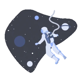 宇航员在太空漫步星空宇宙银河星系gif图素材图片