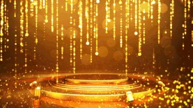 年会颁奖金色粒子光斑颁奖舞台视频背景