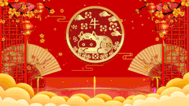 红色新年春节中国风背景视频gif图素材图片