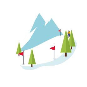 冬天冬季滑雪运动员滑雪体育gif图素材