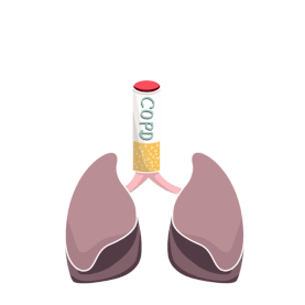 慢性肺炎吸烟抽烟疾病肺空气污染gif图素材