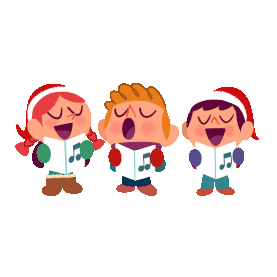 圣诞节圣诞合唱庆祝儿童孩子演讲唱歌音乐gif图素材2021