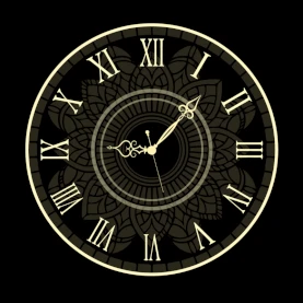 金色欧式花纹表盘时钟钟表时间罗马纹gif图素材图片