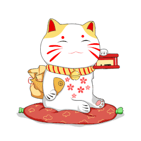 卡通招财猫日式小猫gif图素材图片