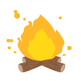 火焰火苗燃烧火把柴火木头gif图素材