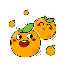 春节新年水果拟人橘子表情包动图gif