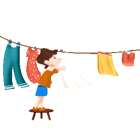 晾衣服晾晒做家务洗衣服gif图片