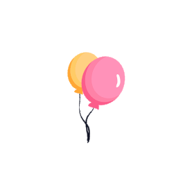 彩色气球空中飘动gif图素材  