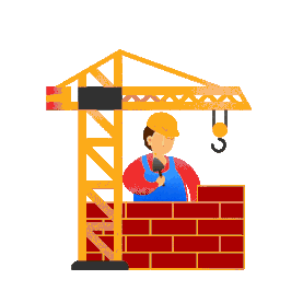 工程建筑职业砌墙工人吊机施工gif图片图片