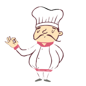 饭店餐饮帅气的餐饮厨师ok手势卡通gif图素材