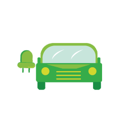 新能源车智能充电图标扁平风绿色gif图素材