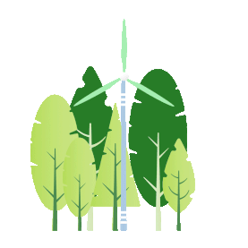 风车树林环保新能源绿色gif图素材