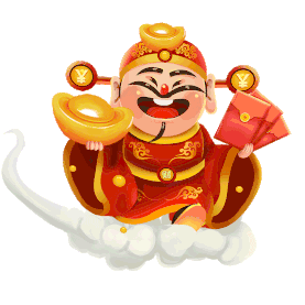 大年初五春节年俗迎财神新年中国风红色gif图素材