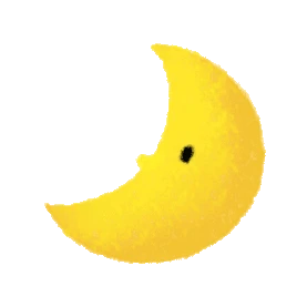 月亮微笑装饰蜡笔肌理vlog贴纸gif图素材