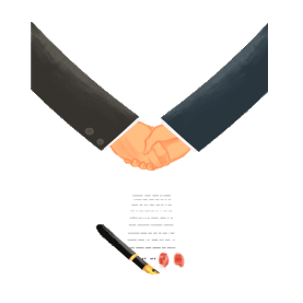 商务企业合作合同签署握手签约协议gif图素材图片