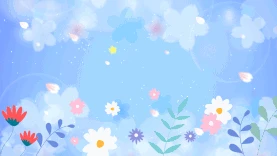 春天蓝色清新花卉视频背景gif图素材图片