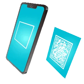 科技二维码手机扫描扫码支付蓝色gif图素材