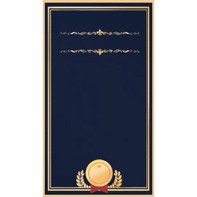 荣誉证书奖状徽章奖励蓝色竖版背景海报H5gif图素材图片
