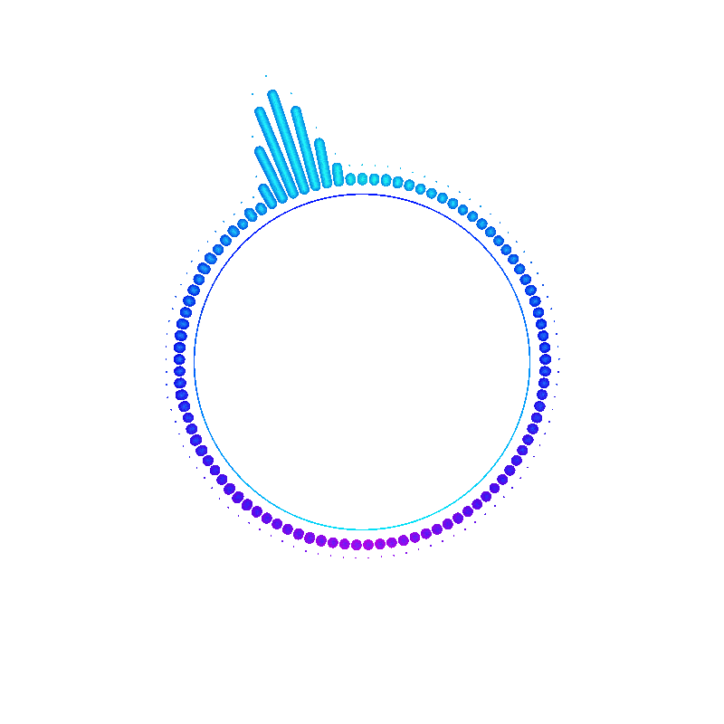 可视化炫酷紫蓝色音频频谱震动gif图GIf