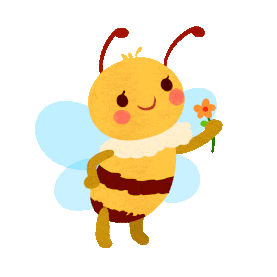 动物蜜蜂拟人可爱春天采蜂蜜gif图素材
