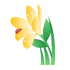 惊蛰花朵瓢虫扁平昆虫春天植物gif图素材春分图片