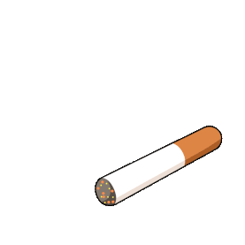 禁烟香烟燃烧烟雾出现卡通禁止吸烟有害健康gif图素材图片