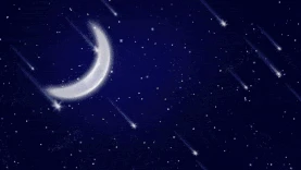 星空流星划过月亮浪漫唯美蓝色视频背景gif图素材图片