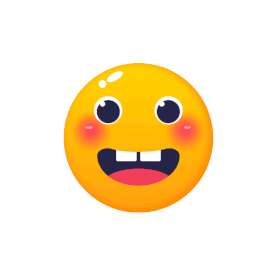 emoji可爱黄脸激动卡通表情包动图gif