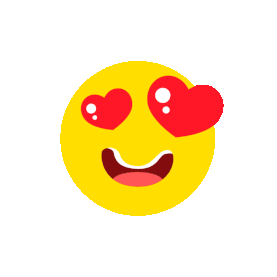 emoji黄脸心色卡通表情包gif图素材
