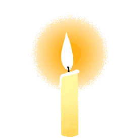 蜡烛燃烧发光哀悼悼念黄色gif图素材