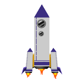 航天日火箭宇宙飞船火焰太空飞行卡通gif图素材